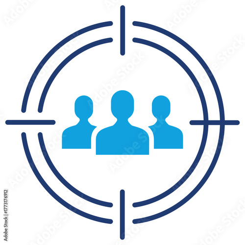 Target Audience Flat Blue Icon