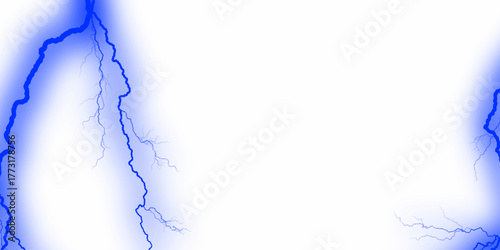 Abstract Watercolor Vector blue and white cracked texture style overlay with cracked texture. Lightning flash on white background. Natural phenomenon, light effect