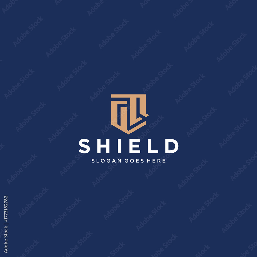 Obraz premium GQ Shield Logo Design Inspiration