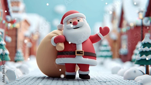 Christmas 3D Animation Pack – Santa Claus, Reindeer, Snowy Village, Gifts and Magical Holiday Backgrounds with Festive Lights and Cinematic Atmosphere, video Christmas, Christmas video, wallpaper