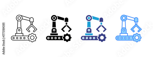 Automation icon set multiple style collection