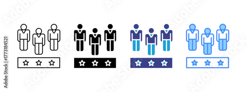 Expert icon set multiple style collection