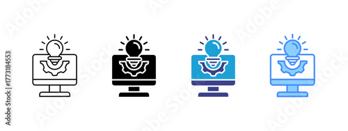 Innovation icon set multiple style collection