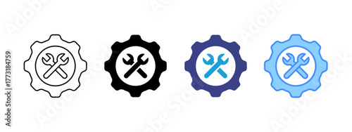 Support icon set multiple style collection