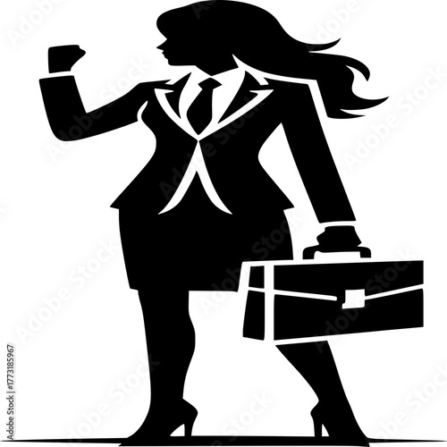 silhouette man and woman with suitcase vector illustration