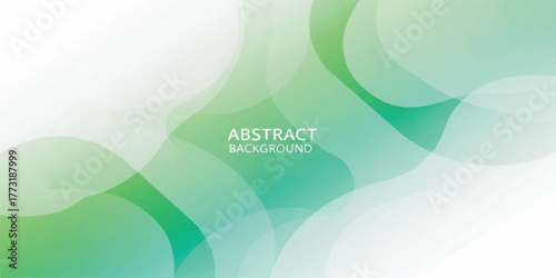 Abstract Green and White Background Illustration with Smooth Gradients