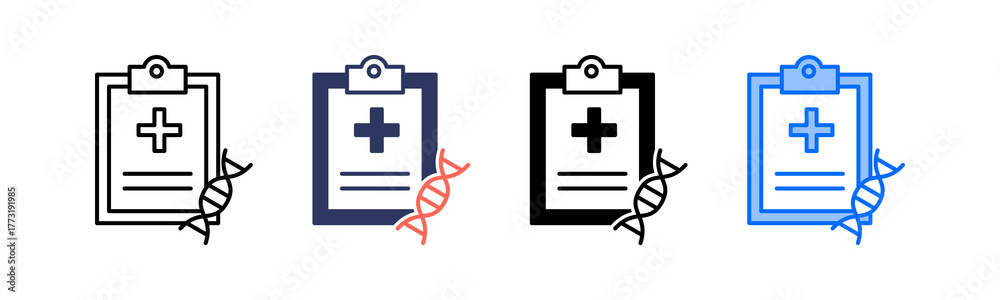 Obraz premium Biomedical multiple icon