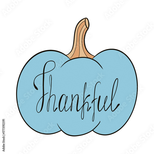 Thanksgiving pumpkin illustration