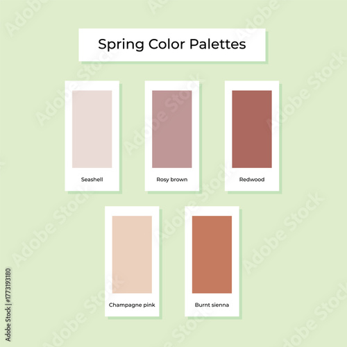 Muted Spring Color Palettes Guide with Names