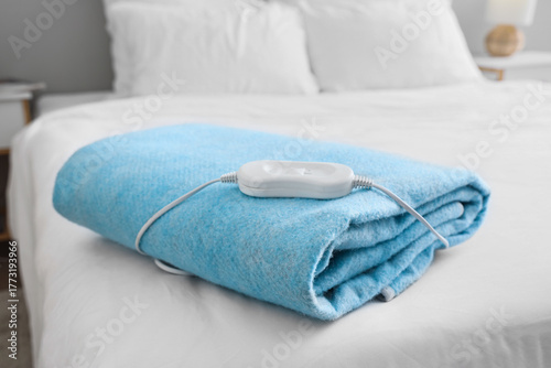 Folded electric heating pad...