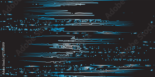 Distortion screen with glitch effect. Abstract digital background with noise waves. Hacked computer and technical problem. 3D rendering.