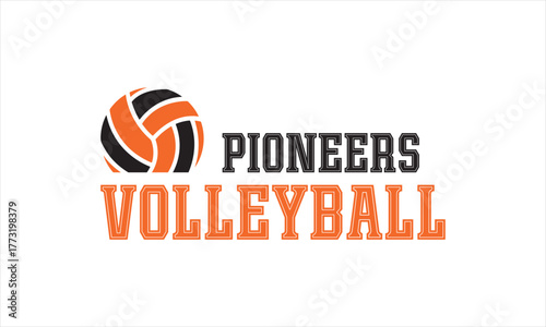 Volleyball Team Graphic – Pioneers Sports Emblem