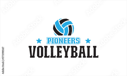 Volleyball Team Graphic – Pioneers Sports Emblem