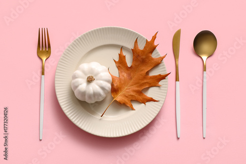 Autumnal table setting with...