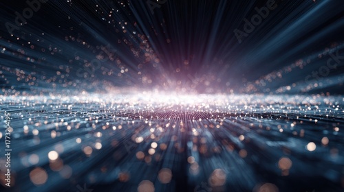 Vibrant Retro Digital Transformation with Shimmering Light Effects