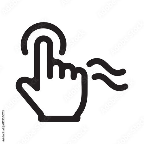 Hand cursor icon indicating a touch or click action