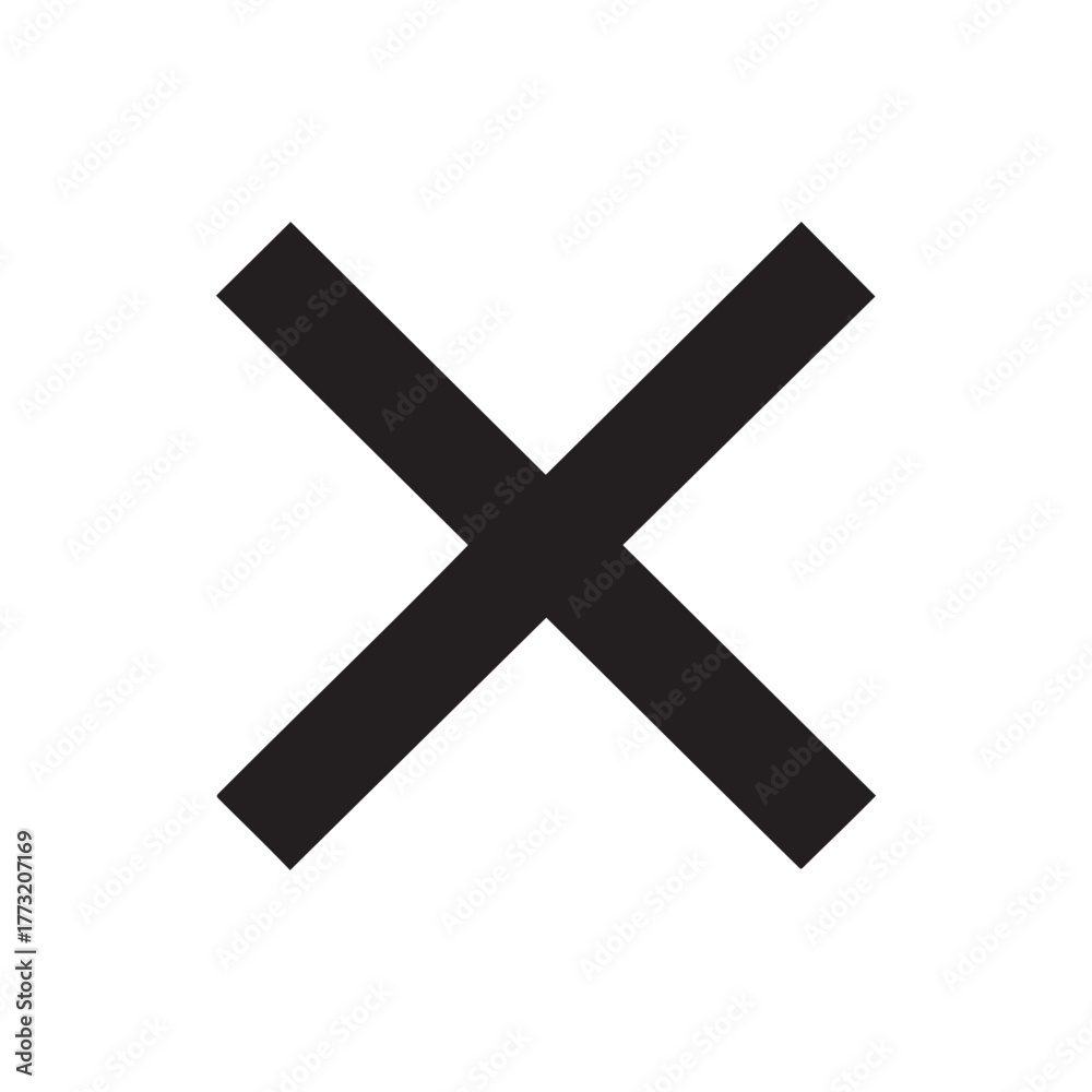 Obraz premium Black cross symbol
