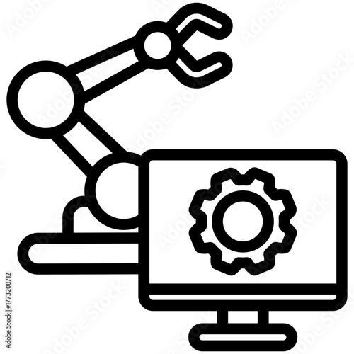 Control Center Icon, Mini Illustration Relate To Industry 4-0, Modern Industry. Use For Modern Concept, Ui, Ux Web And App Development.