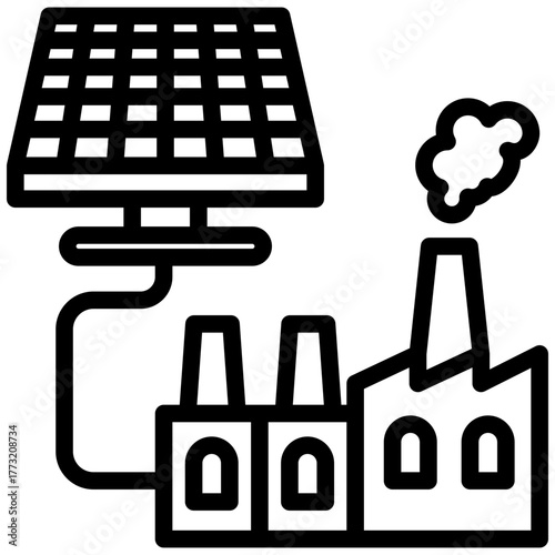 Energy Grid Icon, Mini Illustration Relate To Industry 4-0, Modern Industry. Use For Modern Concept, Ui, Ux Web And App Development.