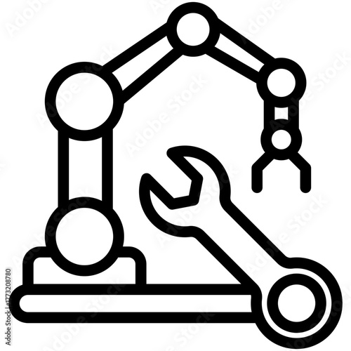 Maintenance Icon, Mini Illustration Relate To Industry 4-0, Modern Industry. Use For Modern Concept, Ui, Ux Web And App Development.