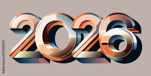 New Year 2026 Typography Design — Modern, Elegant, and Festive Text Style