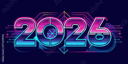 New Year 2026 Typography Design — Modern, Elegant, and Festive Text Style