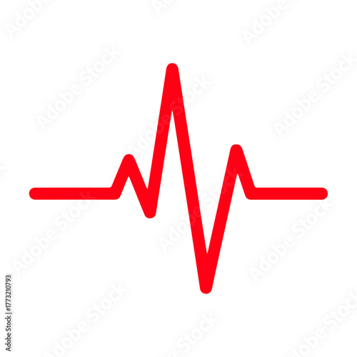 ECG line, EKG heartbeat icon isolated on white, heart rate pulse, cardiogram, heartbeat signal, cardiac monitor, medical symbol, healthcare, cardiology, heart rhythm, hospital equipment, medical
