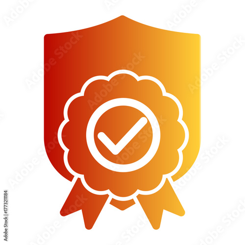 Genuine Trustworthiness Protection icon from the Personal Growth icon collection (Glyph Gradient Style)