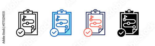 Timeline multiple icon