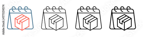 Product Scheduling Icon Collection Set Different Style
