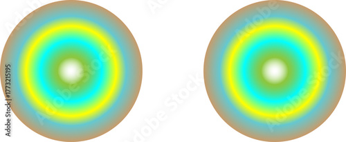 3d render of a set of colorful glass spheres