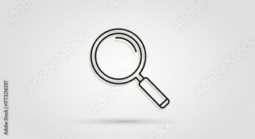 Magnifying glass, a symbol of search, exploration, and investigation, perfect for designs needing a touch of detail