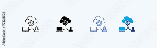 Cloud Management Multiple Icon