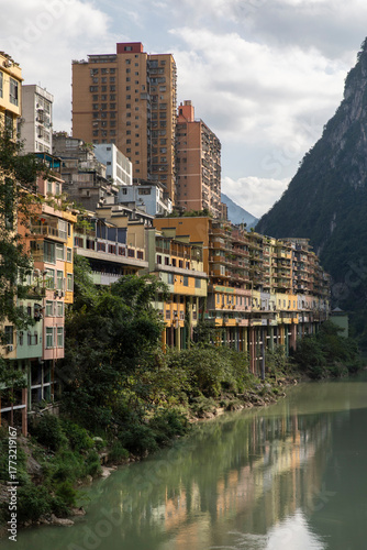 Yanjin county Yunnan China cityscape