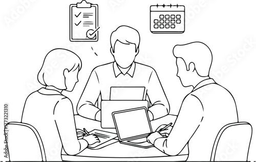 Team collaboration during a business meeting, focusing on strategic planning and collective notions for project execution and organizational success