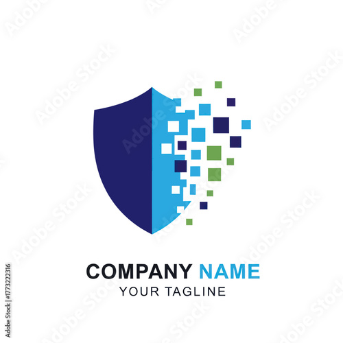 Digital Shield Security Data Protection Technology Concept.