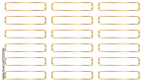 Islamic Gold Frame Set – Ornamental Arabic Borders, Elegant Rectangle & Arch Frames, Luxury Wedding Invitation Vector Collection