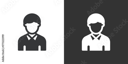 Student icon. Solid glyph series icon