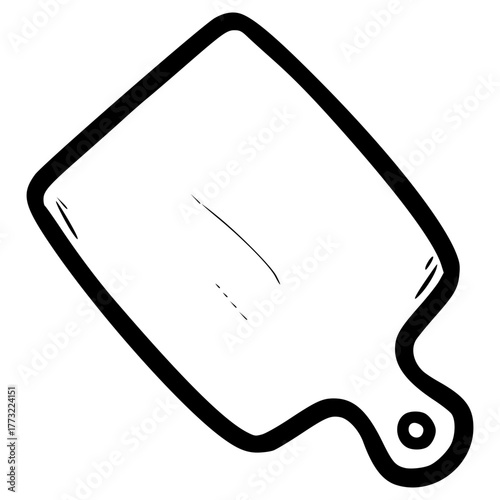 cutting board illustration hand drawn outline vector