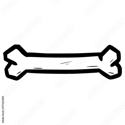 dog bone illustration outline vector