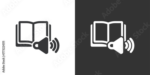 Audio Book icon. Solid glyph series icon