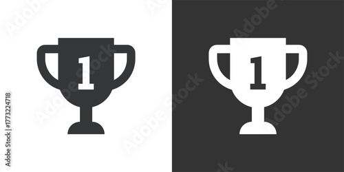 Championship Trophy icon. Solid glyph series icon