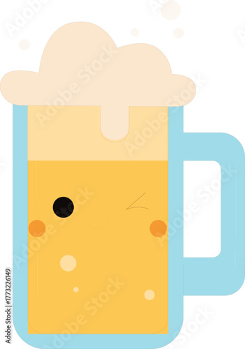 illustration of a cartoonish cold drink mug