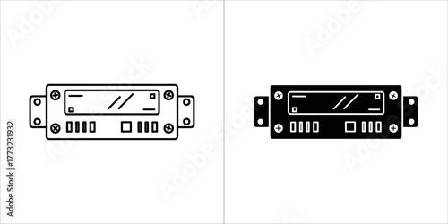Electronic device with display and buttons
