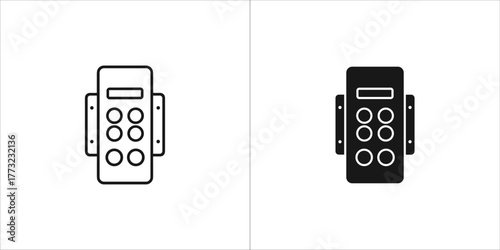 Control panel with buttons