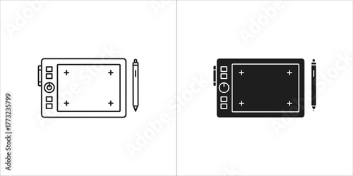 Digital drawing tablet and stylus