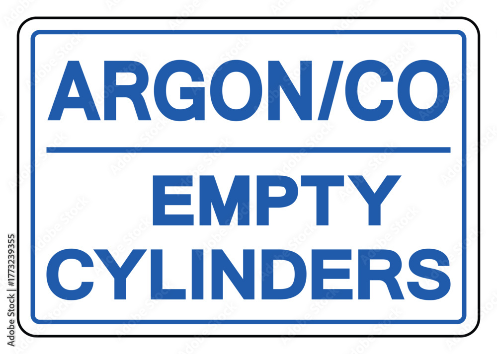 Fototapeta premium Argon CO Empty Cylinders Symbol Sign ,Vector Illustration, Isolate On White Background Label.EPS10