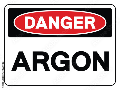 Danger Argon Symbol Sign ,Vector Illustration, Isolate On White Background Label.EPS10