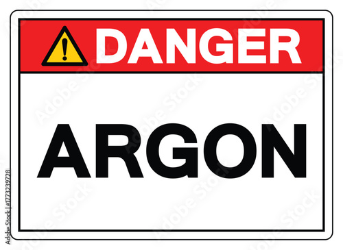 Danger Argon Symbol Sign ,Vector Illustration, Isolate On White Background Label.EPS10
