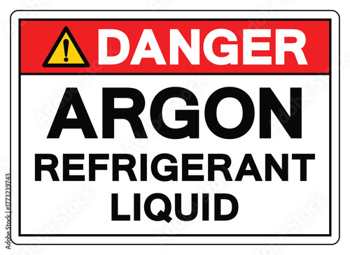 Danger Refrigrant Liquid Symbol Sign ,Vector Illustration, Isolate On White Background Label.EPS10